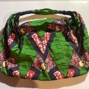 Unique unbranded cotton shoulder bag.